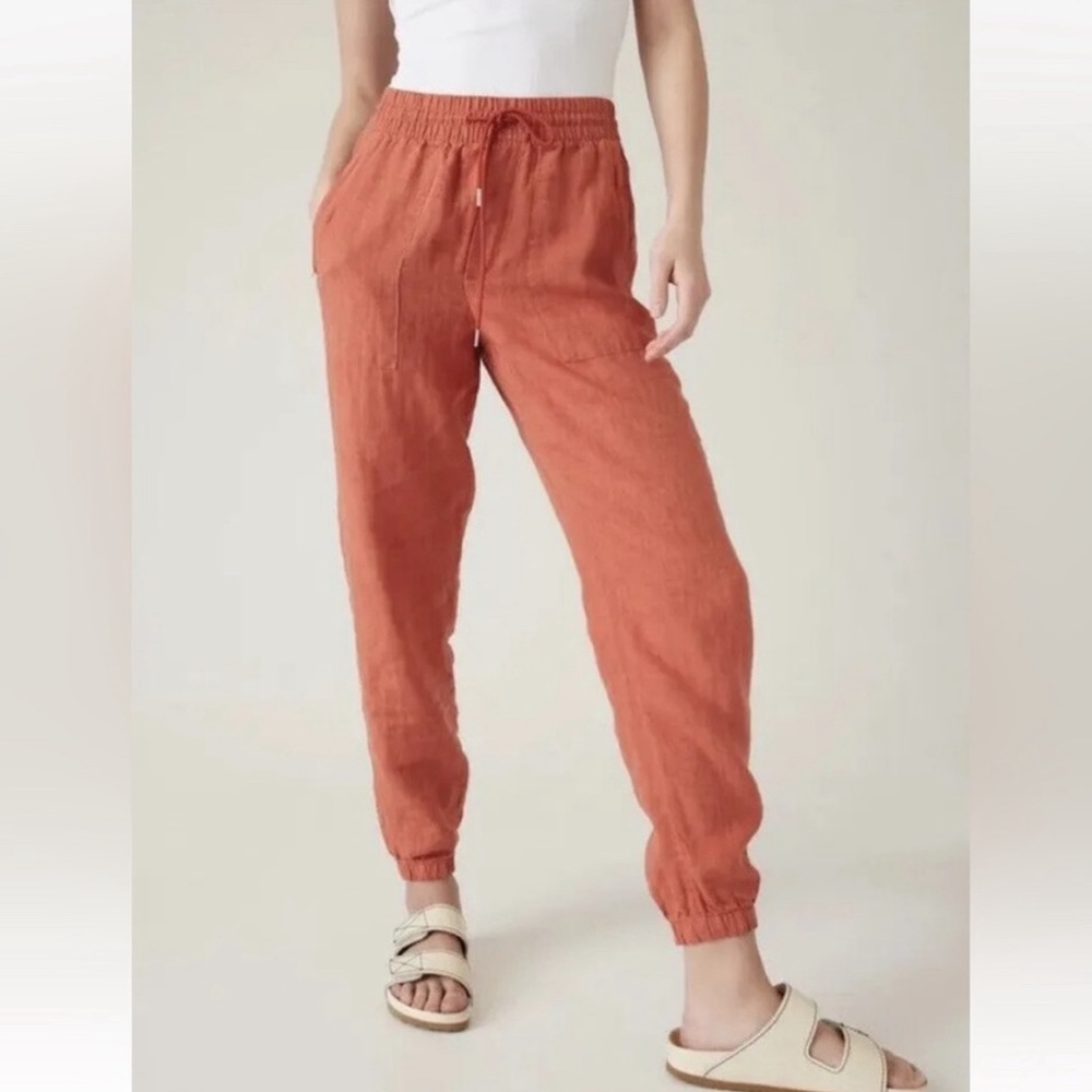 NWT Athleta Retreat Linen Jogger | Soft Persimmon